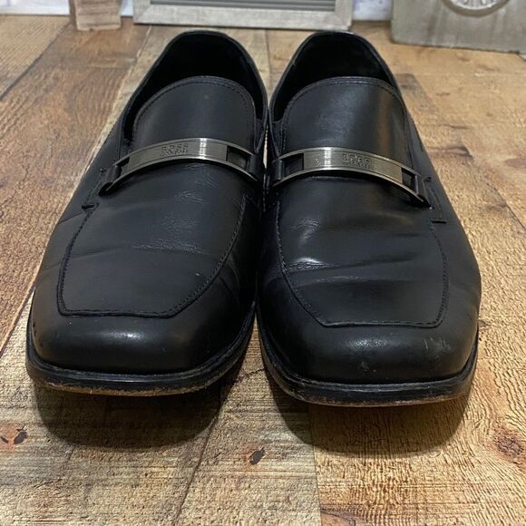 Boss Hugo Boss black loafers size 11.5 - Picture 3 of 16